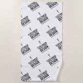 Serviette de plage personnalisée minimale et marqu (Devant)