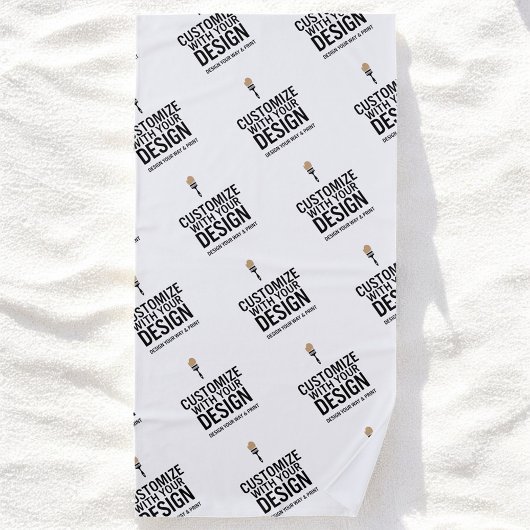 Serviette de plage personnalisée minimale et marqu