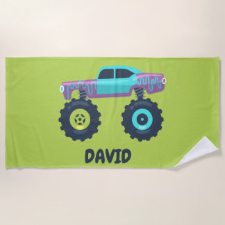 SERVIETTE DE PLAGE PERSONNALISÉE MONSTRE TRUCK
