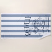 Serviette de plage personnalisée Nashville Bachelo (Devant)