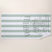 Serviette de plage personnalisée Nashville Bachelo (Devant)