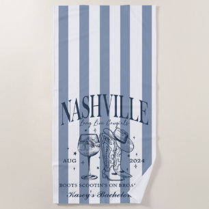 Serviette de plage personnalisée Nashville Bachelo