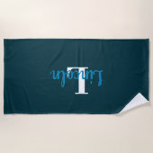 Serviette de plage personnalisée - Nom ou initiale (Devant)
