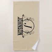 Serviette de plage personnalisée Nom personnalisé (Devant)