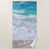 Serviette de plage personnalisée Ocean Waves (Devant)