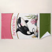 Serviette de plage personnalisée Orca (Devant)