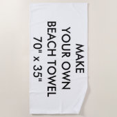 Serviette de plage personnalisée par coutume (Devant)