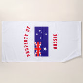 Serviette de plage personnalisée par drapeau (Devant)