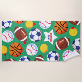 Serviette de plage personnalisée par enfants (Devant)