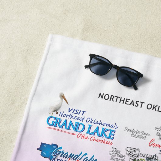 serviette de plage personnalisée pour attractions  (En situation)