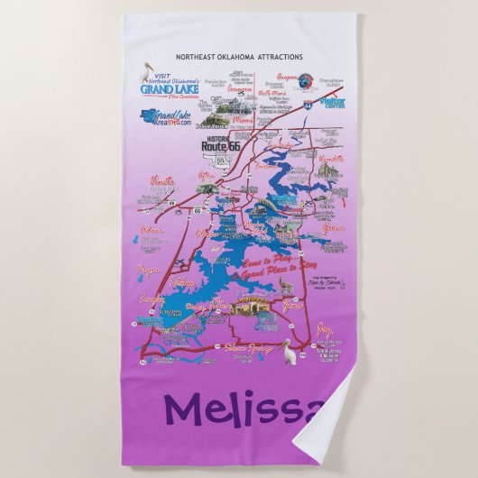 serviette de plage personnalisée pour attractions  (Devant)