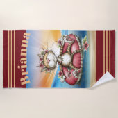 Serviette de plage personnalisée pour chat (Devant)