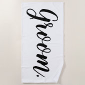 Serviette de plage personnalisée pour futur marié (Devant)