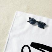 Serviette de plage personnalisée pour future marié (En situation)