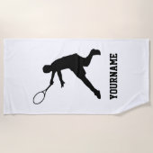 Serviette de plage personnalisée pour joueur de te (Devant)