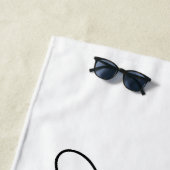 Serviette de plage personnalisée pour joueur de te (En situation)