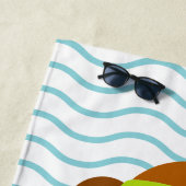 Serviette de plage personnalisée pour le singe de (En situation)