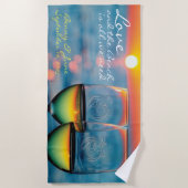 Serviette de plage personnalisée pour lune de miel (Devant)