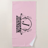 Serviette de plage personnalisée Serviette de bain (Devant)