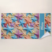 Serviette de plage personnalisée Starfish (Devant)