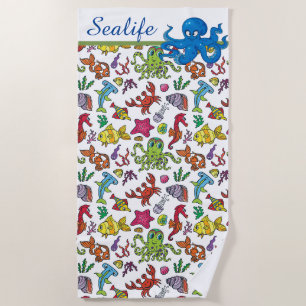 Serviette de plage personnalisée sur le thème de l