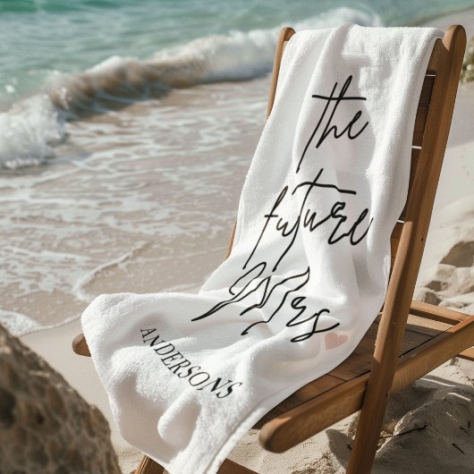 Serviette de plage personnalisée "The Future Mrs"