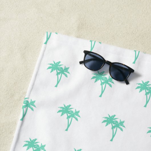 Serviette de plage personnalisée Tropical Palm Tre (En situation)