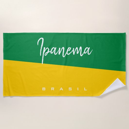Serviette De Plage Personnaliser Brasil / Brésil Beach Towel (Devant)