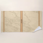 Serviette De Plage Personnaliser en marbre de Parties scintillant en  (Devant)