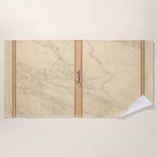 Serviette De Plage Personnaliser en marbre de Parties scintillant en  (Devant)