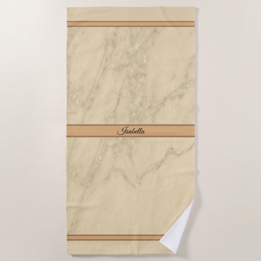 Serviette De Plage Personnaliser en marbre de Parties scintillant en  (Devant)