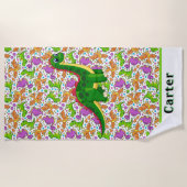 Serviette De Plage Personnaliser enfants Dinosaur (Devant)