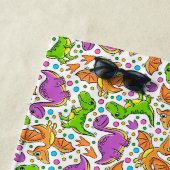 Serviette De Plage Personnaliser enfants Dinosaur (En situation)