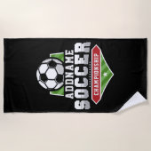 Serviette De Plage Personnaliser Football AJOUTER TEXTE Varsity Team  (Devant)