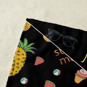 Serviette De Plage Personnaliser L'Ananas Et La Pâque Drôle (En situation)