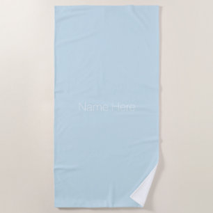 Serviette De Plage Personnaliser personnaliser nom monogramme bleu cl