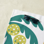 Serviette De Plage PERSONNALISER Pickleball Pickleball Paradise (En situation)