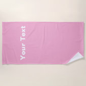 Serviette De Plage Personnaliser rose (Devant)