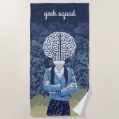 Serviette De Plage Personne de cerveau (Devant)
