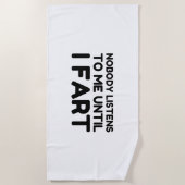 Serviette De Plage Personne Ne M'Écoute Jusqu'À Ce Que Je Parte (Devant)