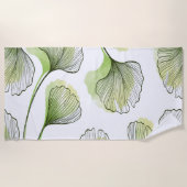 Serviette De Plage Pétales verts (Devant)