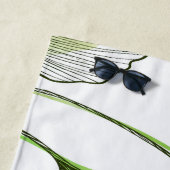 Serviette De Plage Pétales verts (En situation)