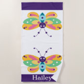 Serviette De Plage Petit bug mignon (Devant)