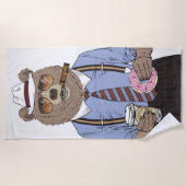 Serviette De Plage Petit déjeuner d'ours (Devant)