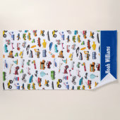 Serviette De Plage Petit Garçon Things That Move Vehicle Cars Kid (Devant)