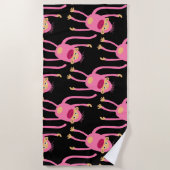 Serviette De Plage Petit Singe mignon (Devant)