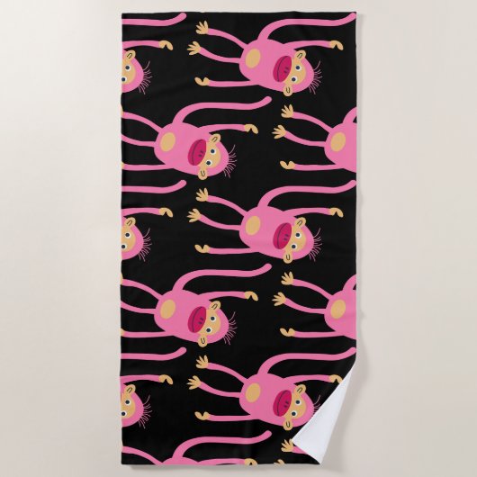 Serviette De Plage Petit Singe mignon (Devant)