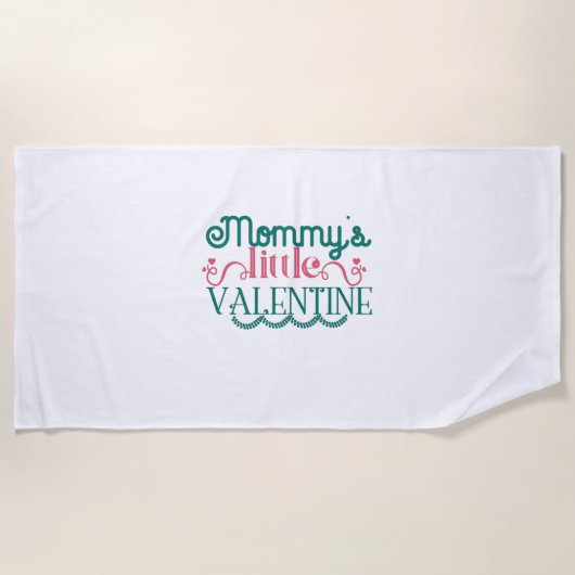 Serviette De Plage Petite Valentine de maman Cadeau Couple (Devant)