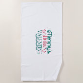 Serviette De Plage Petite Valentine de maman Cadeau Couple (Devant)