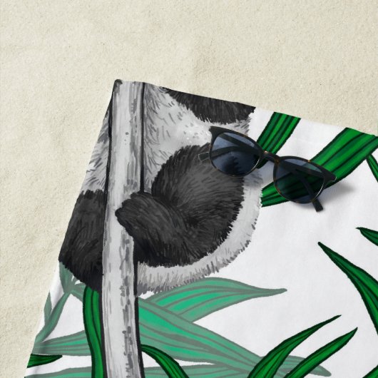 Serviette De Plage Petits panda sur (En situation)